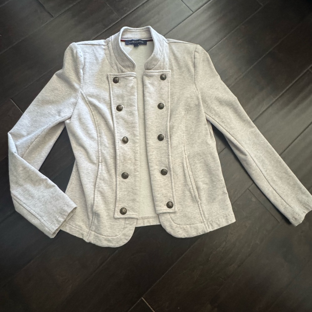 Tommy Hilfiger Cream Blazer with Military-Inspired Design
